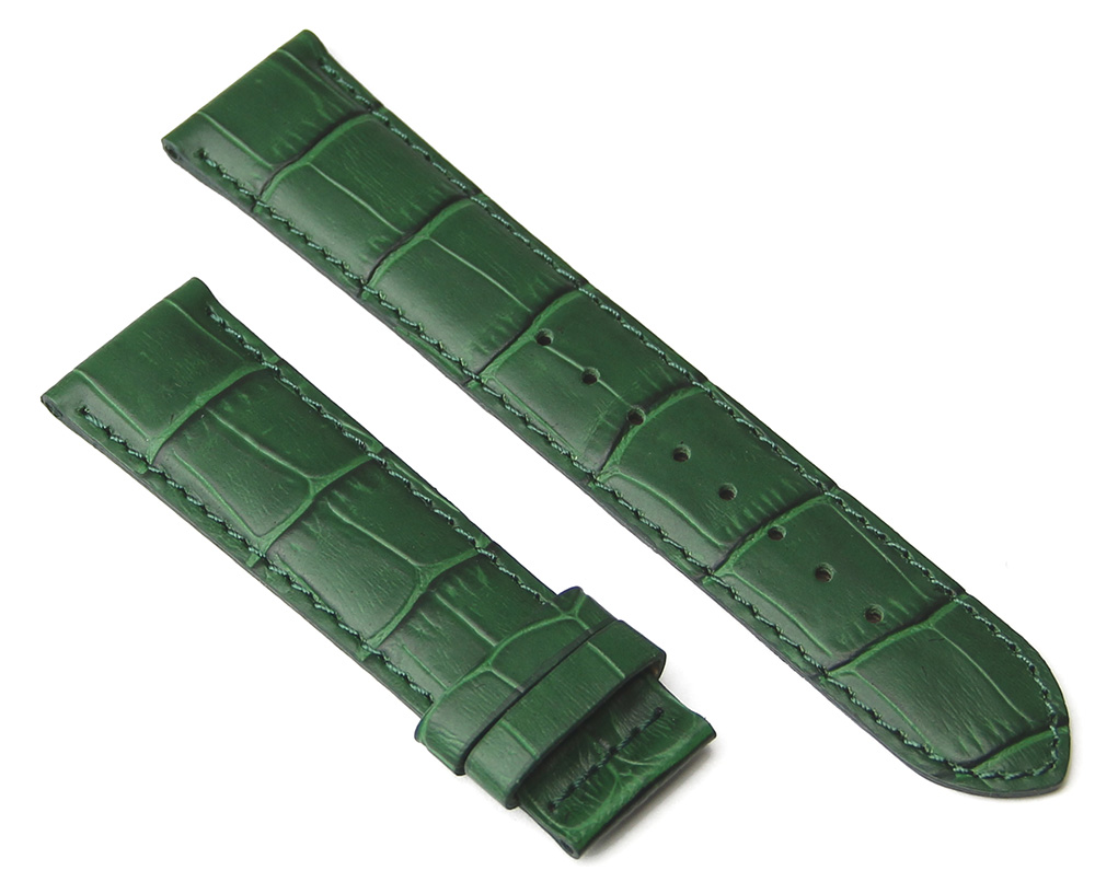 LD strap 22-20 Green, кожаный ремешок L'Duchen