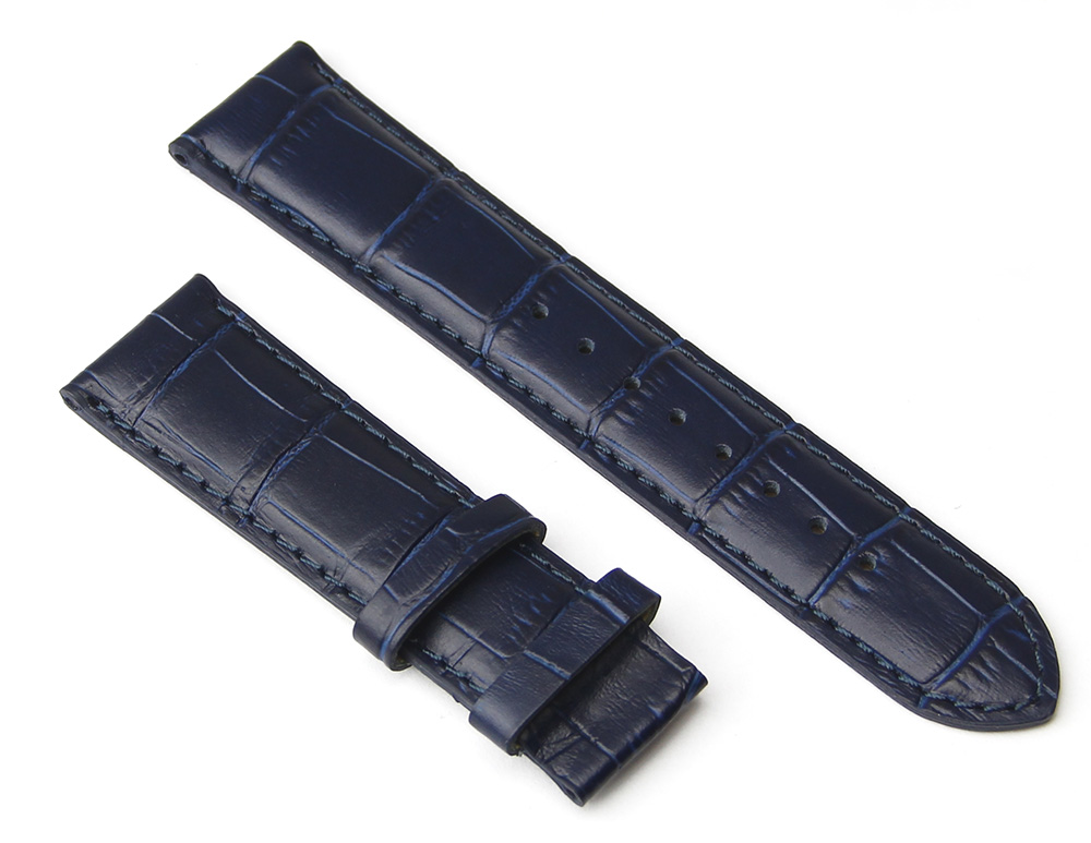 LD strap 22-20 Dark Blue, кожаный ремешок L'Duchen