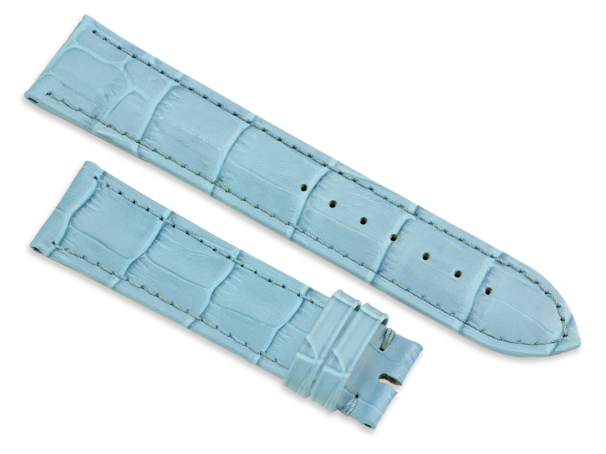 LD strap 22-20 Light Blue, кожаный ремешок L'Duchen